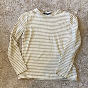 Ralph Lauren Gold and Cream Off white Long Sleeve top